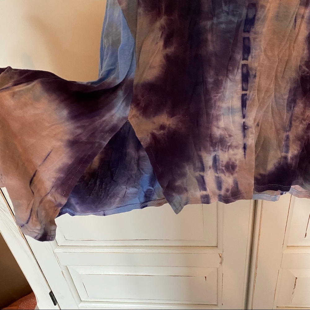 Soft Surroundings Tie Dye Scoop Neck Tunic Top Oversized Bohemian Boho Festival - Picture 3 of 8